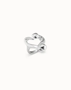 Open ring with a nailed heart
