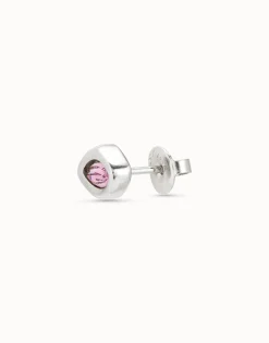 Piercing with pink crystal