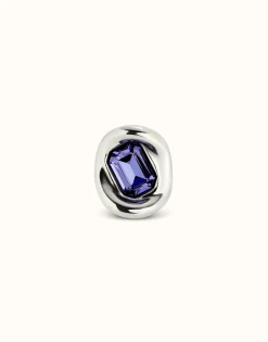 Ring with purple crystal
