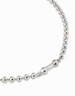 Short beaded chain charm necklace