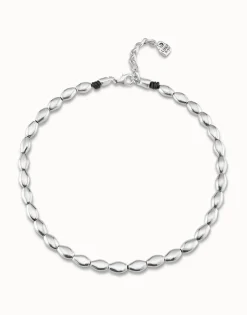 Short bead shape link necklace