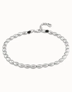 Short bead shape link necklace