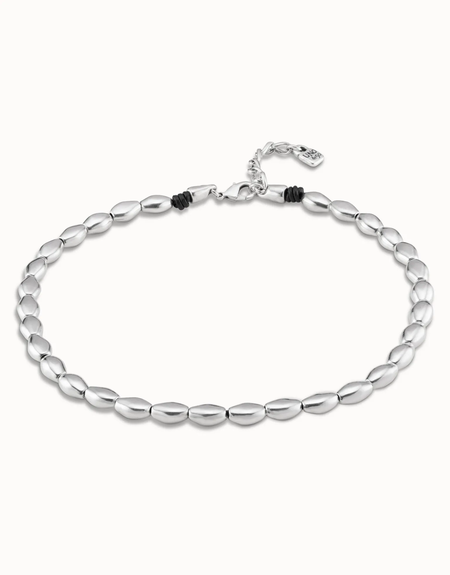 Short bead shape link necklace