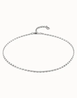 Short oval link chain necklace