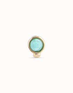 Single Stud Earring With Blue Crystal