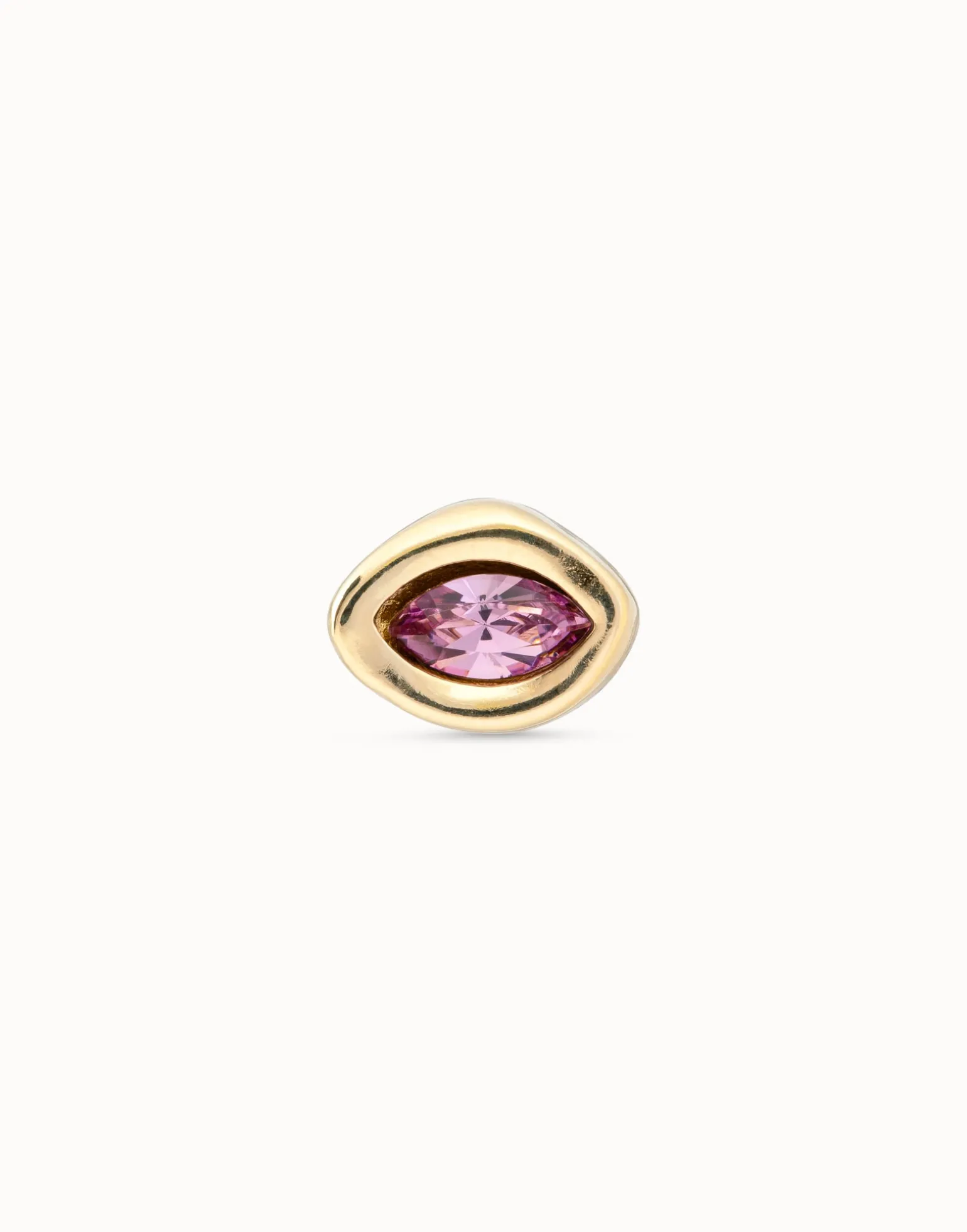 Single Stud Earring With Purple Crystal