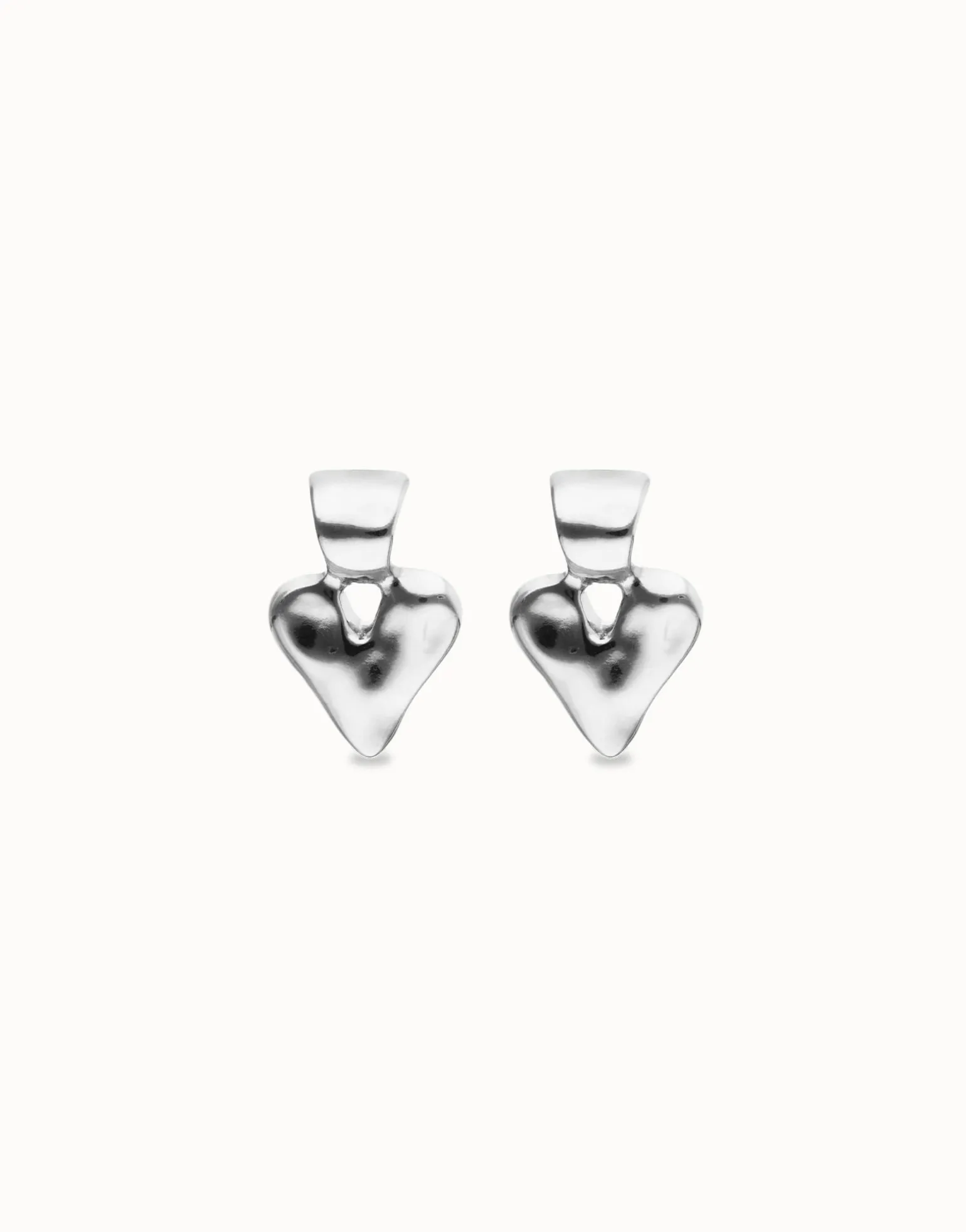 Small heart stud earrings