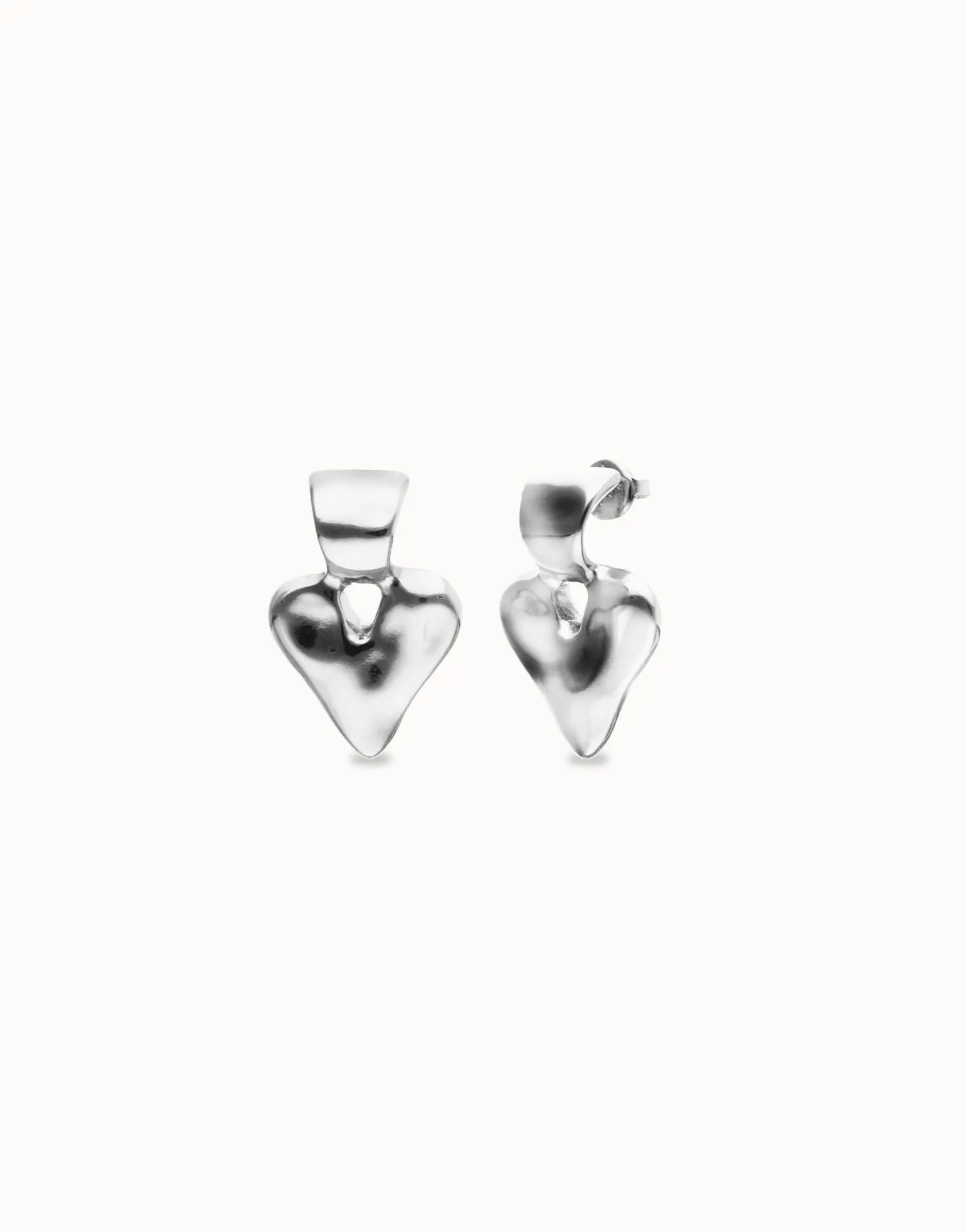 Small heart stud earrings