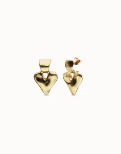 Small heart stud earrings
