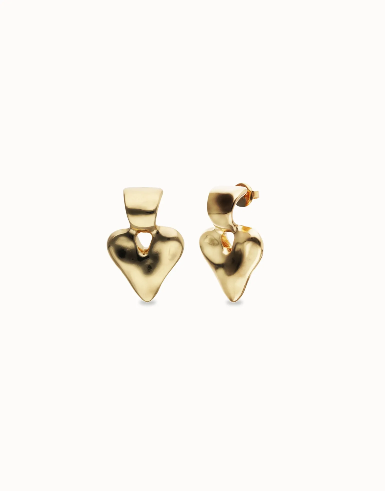 Small heart stud earrings