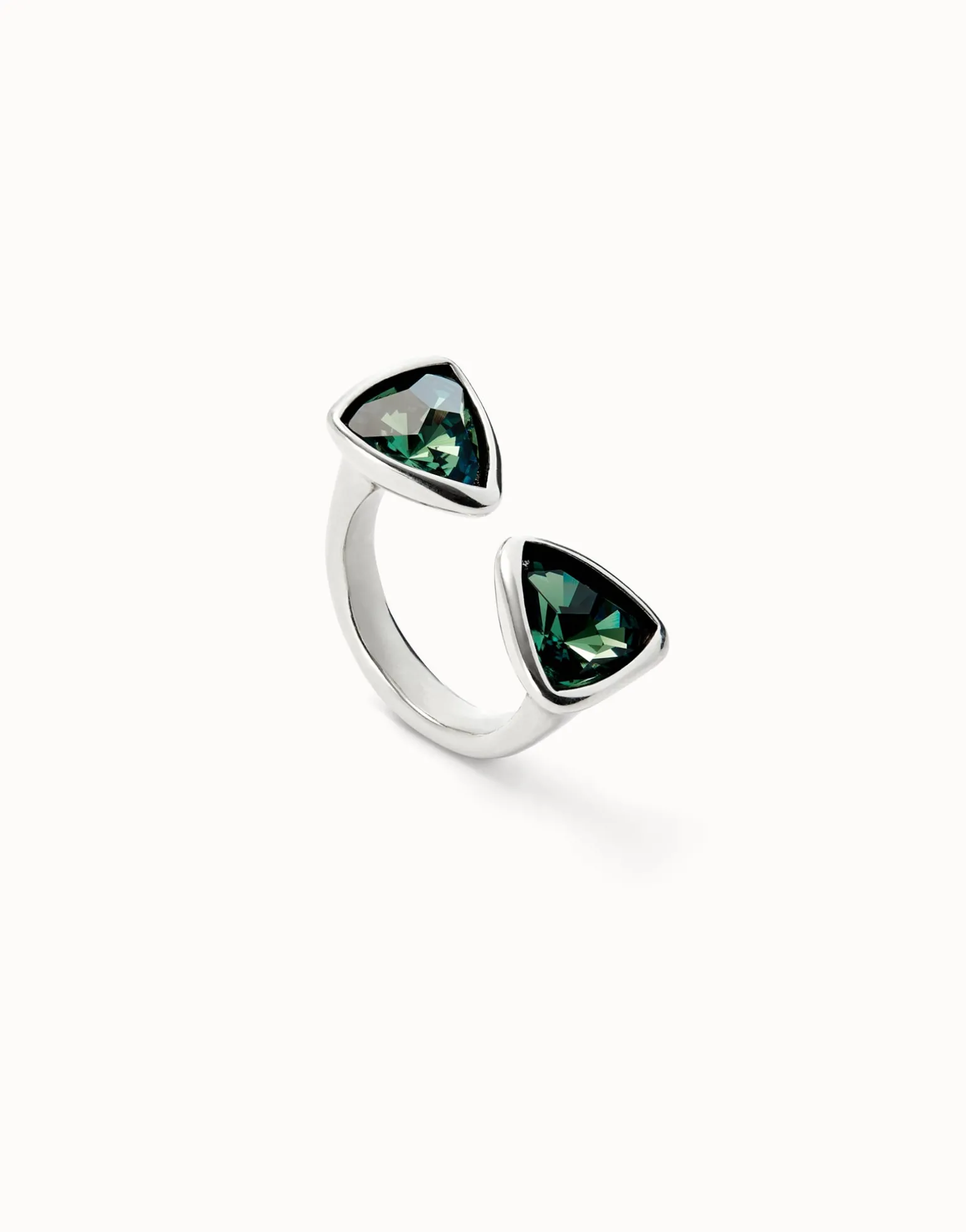 Triangular ring with two crystals