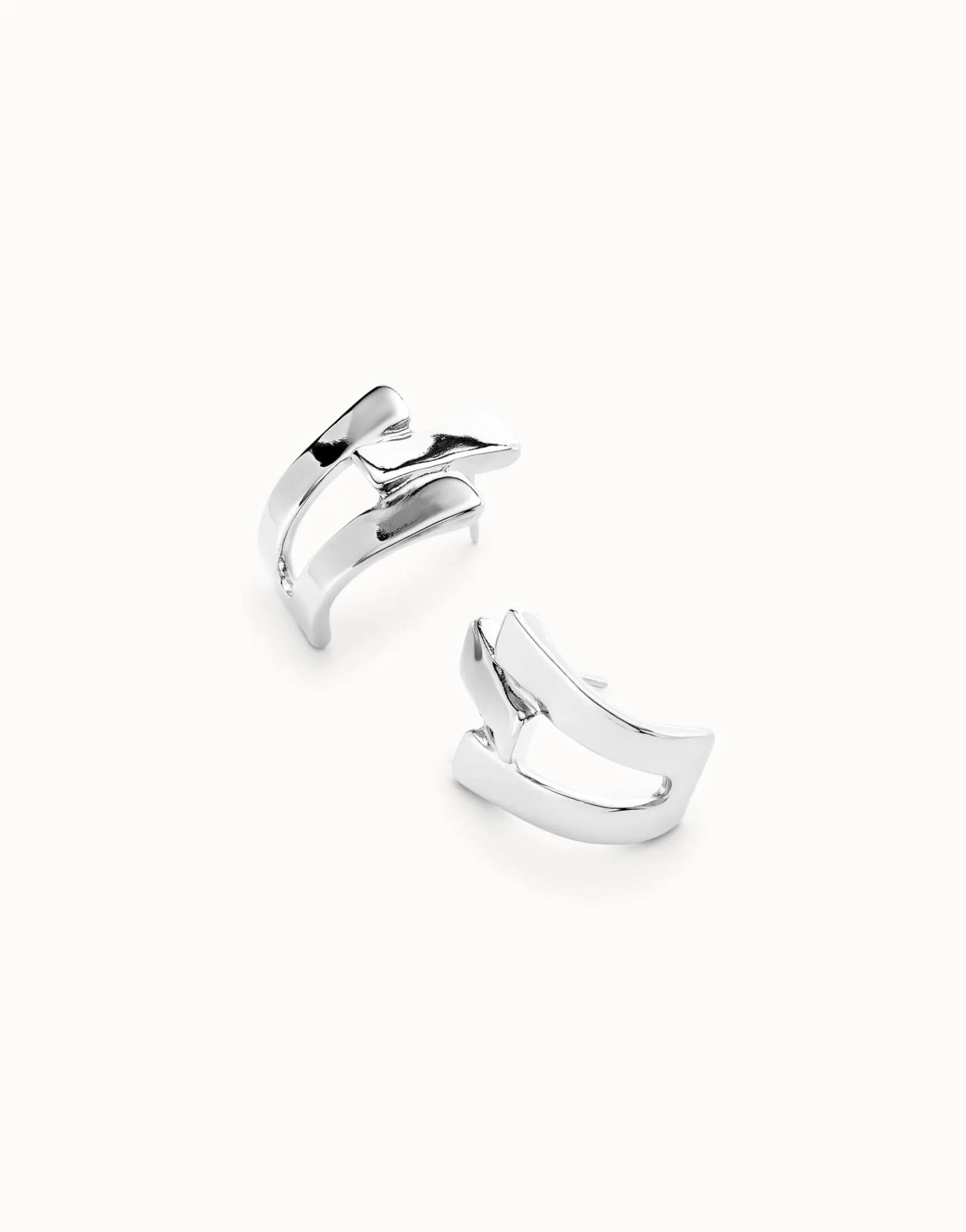 Triple-Curve Stud Earrings