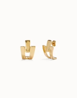 Triple-Curve Stud Earrings