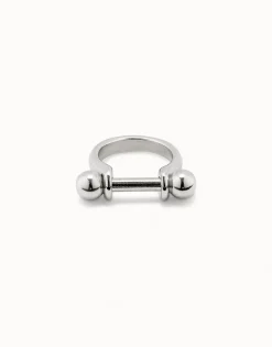 Wide ring with textured finish